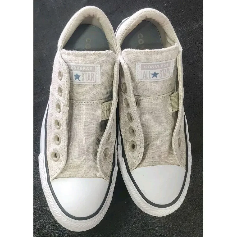 Converse Shoes Womens 7 Madison Cap Toe All Stars Sneakers Khaki‎ Low Top